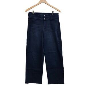 Liverpool | High Rise Cropped Dark Wash Wide Leg Jeans